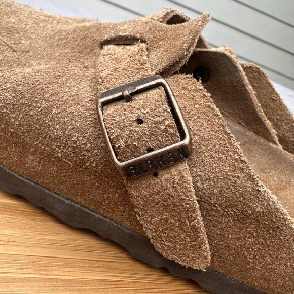 Birkenstock Boston Leather Taupe Soft Footbed Clogs Womens Size EU 36 US L5-5.5 - Picture 5 of 10